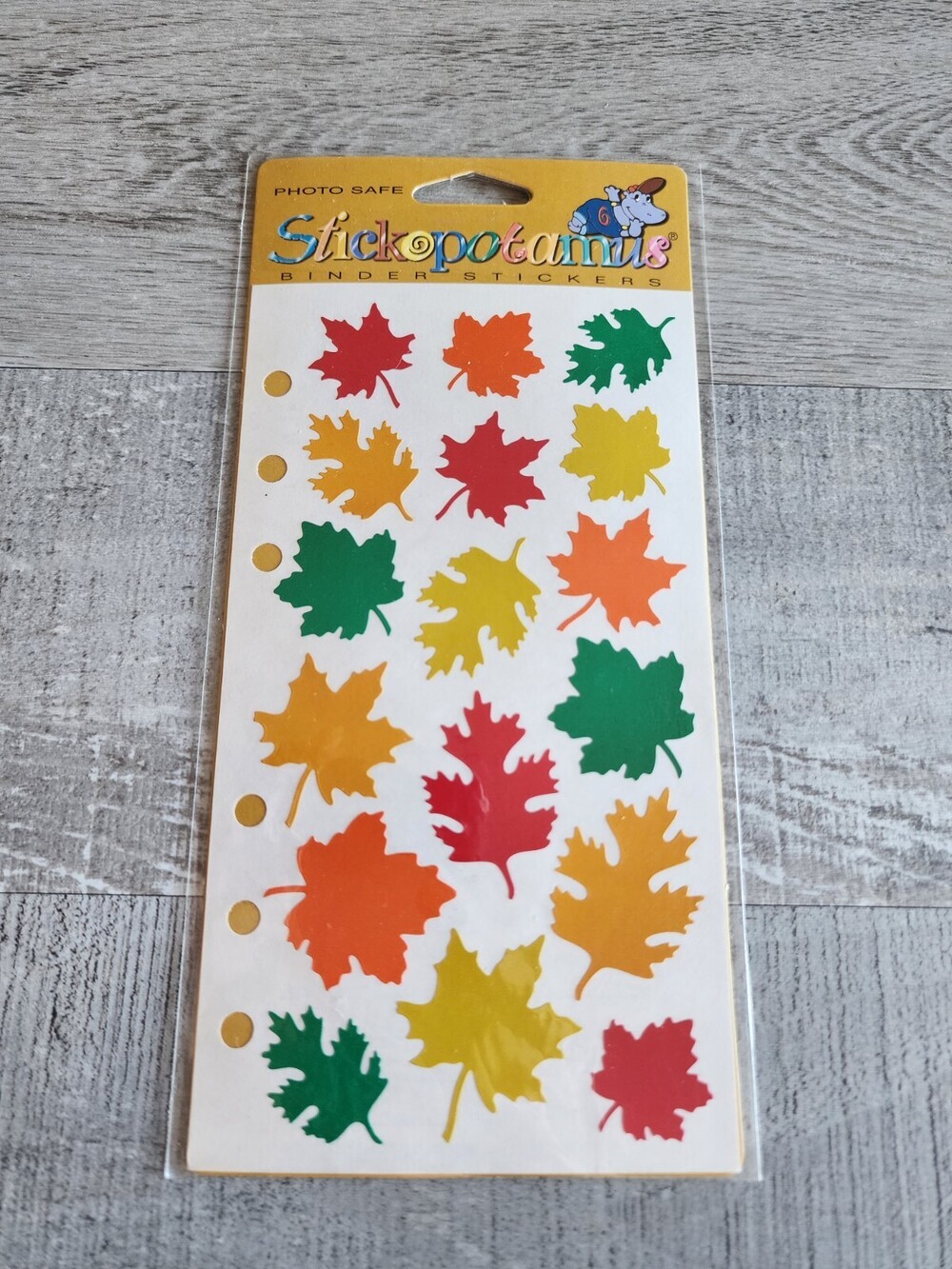 Stickopotamus Fall Leaves Photo Safe Binder Stickers Autumn Halloween NEW #40